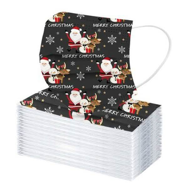 Christmas Special Mask Disposable Dustproof and Breathable Three-layer Protective Cover