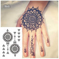 Classic Brown And Black Temporary Tattoo For Hands And Body Stickers Black Luxury Tattoos for Women Girls