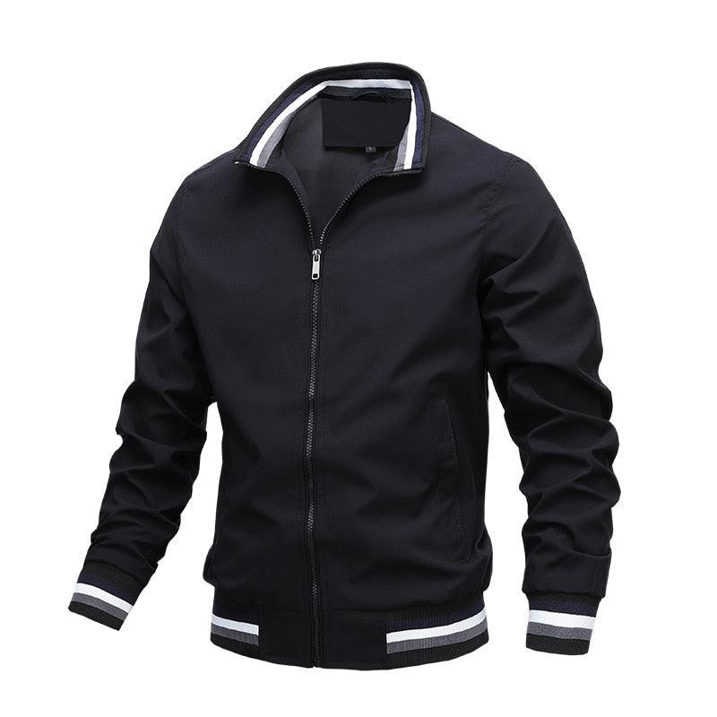 Classic Fashion Men’s Windbreaker Jackets Casual Jacket Men Outdoor Sports Spring Autumn Solid Color Jacket Stylish Jackets Men Jacket Lightweight Casual Slim Fit Jacket
