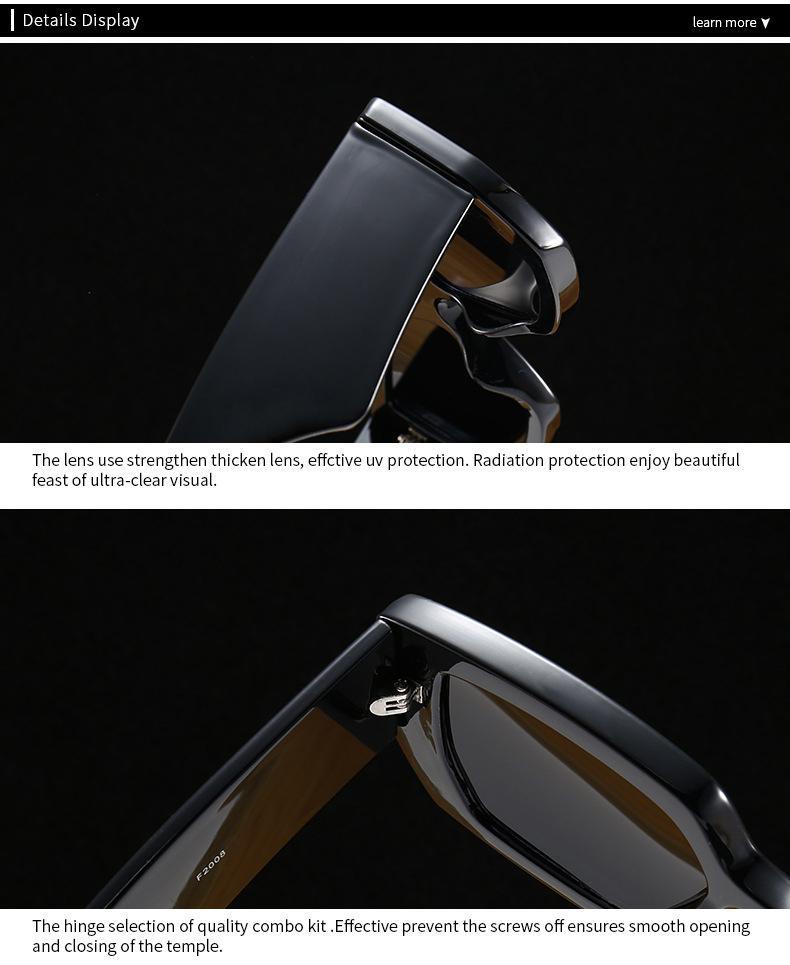 Classic Frames Style New Vintage Fashion Square Sunglasses For Men & Women Famous Luxury Design Big Frame Gradient SunGlasses For Female