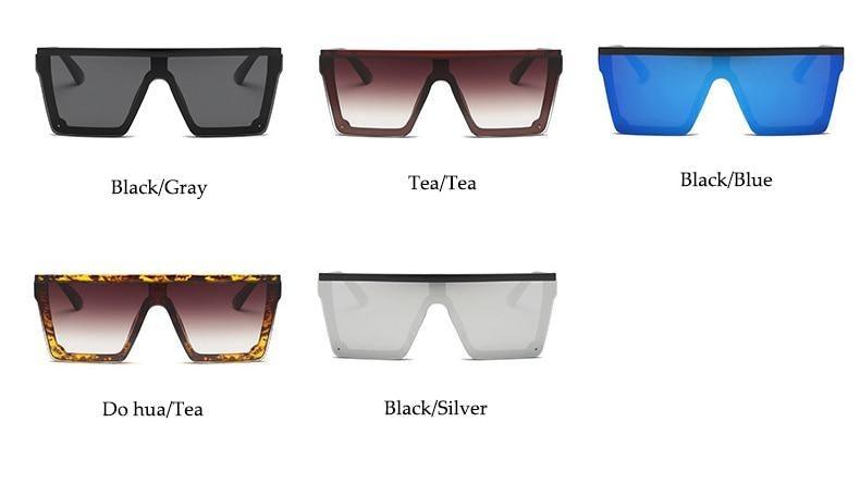 Classic Male Big Black Sunglasses For Men & Women New Fashionable Design New Mirror Pink Square  Oversize Square Sunglasses for Women Men