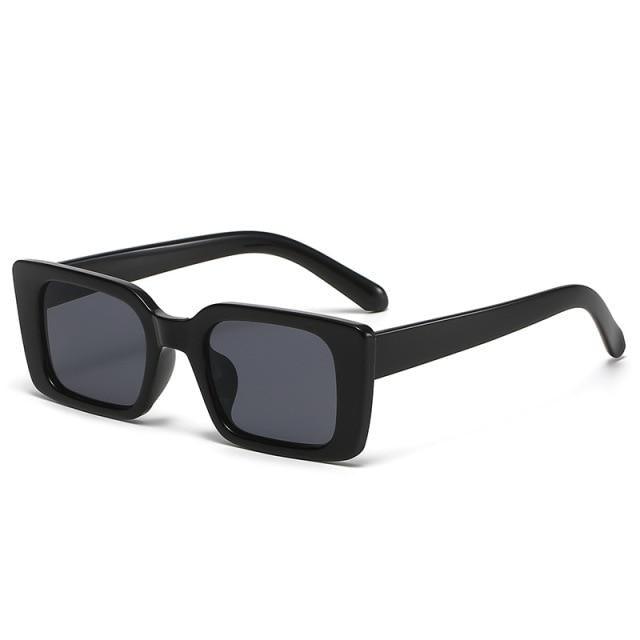 Classic New Rectangle Shape Sunglasses For Women Rectangle Sunglasses for Women 90’s Vintage Shades Square Thick Frame Glasses Luxury Design New Small Square  Eyewear Decent Shades