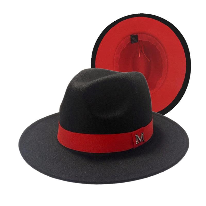 Classic Wide Brim Fedora Hat Men Women Two Colors Fedora Hats Cowboy Hat White Blue Belt Beautiful Design Soft Unisex Party Formal Hat 56-58CM