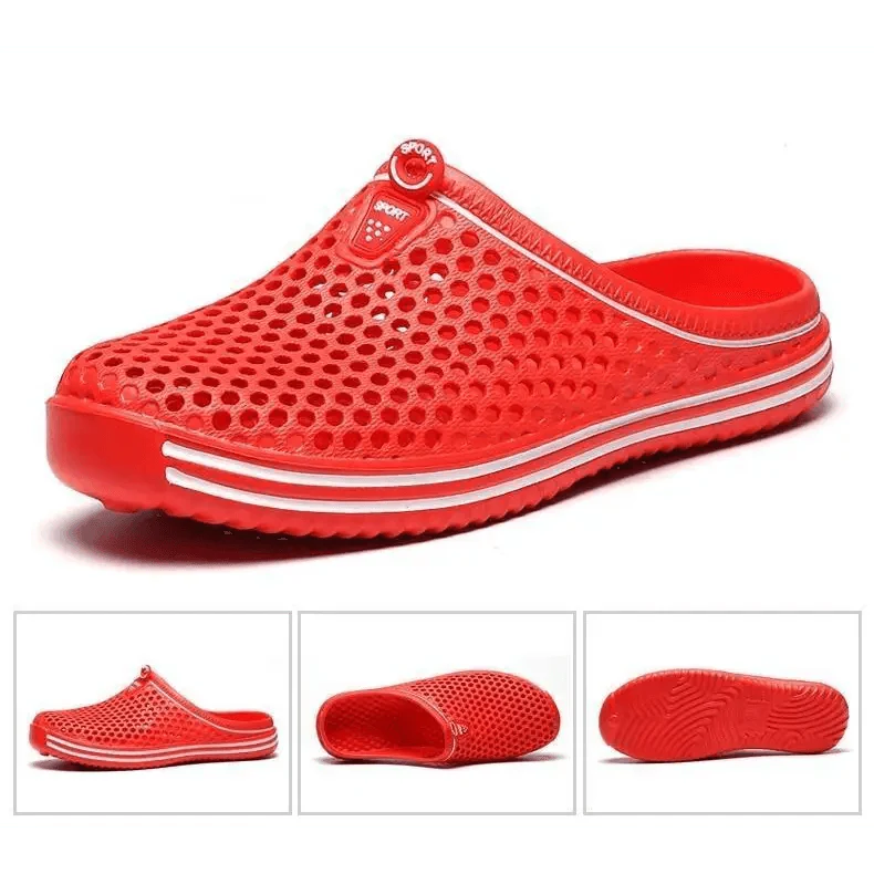 Classic Women Shoes Beach Closed Toe Slippers Unisex Hollow Out Casual Couple Flip Flops Garden Clogs  Non-slide Men And Women Slippers
