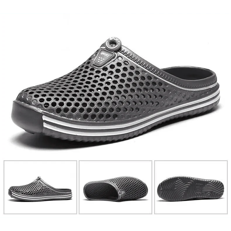 Classic Women Shoes Beach Closed Toe Slippers Unisex Hollow Out Casual Couple Flip Flops Garden Clogs  Non-slide Men And Women Slippers