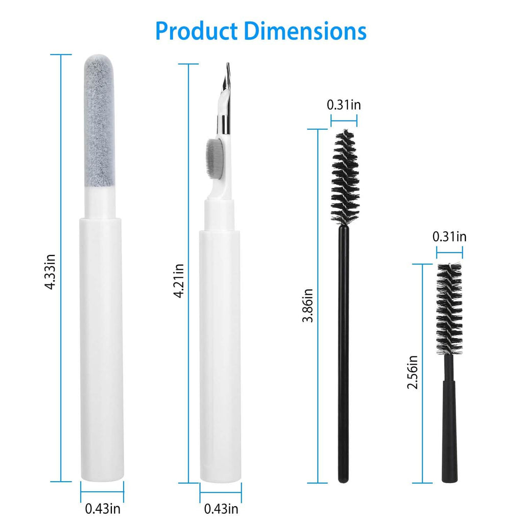Cleaning Kit For Airpods, Charging Case, Camera, Phone Cleaner Pen Long and Short Fluff Brush