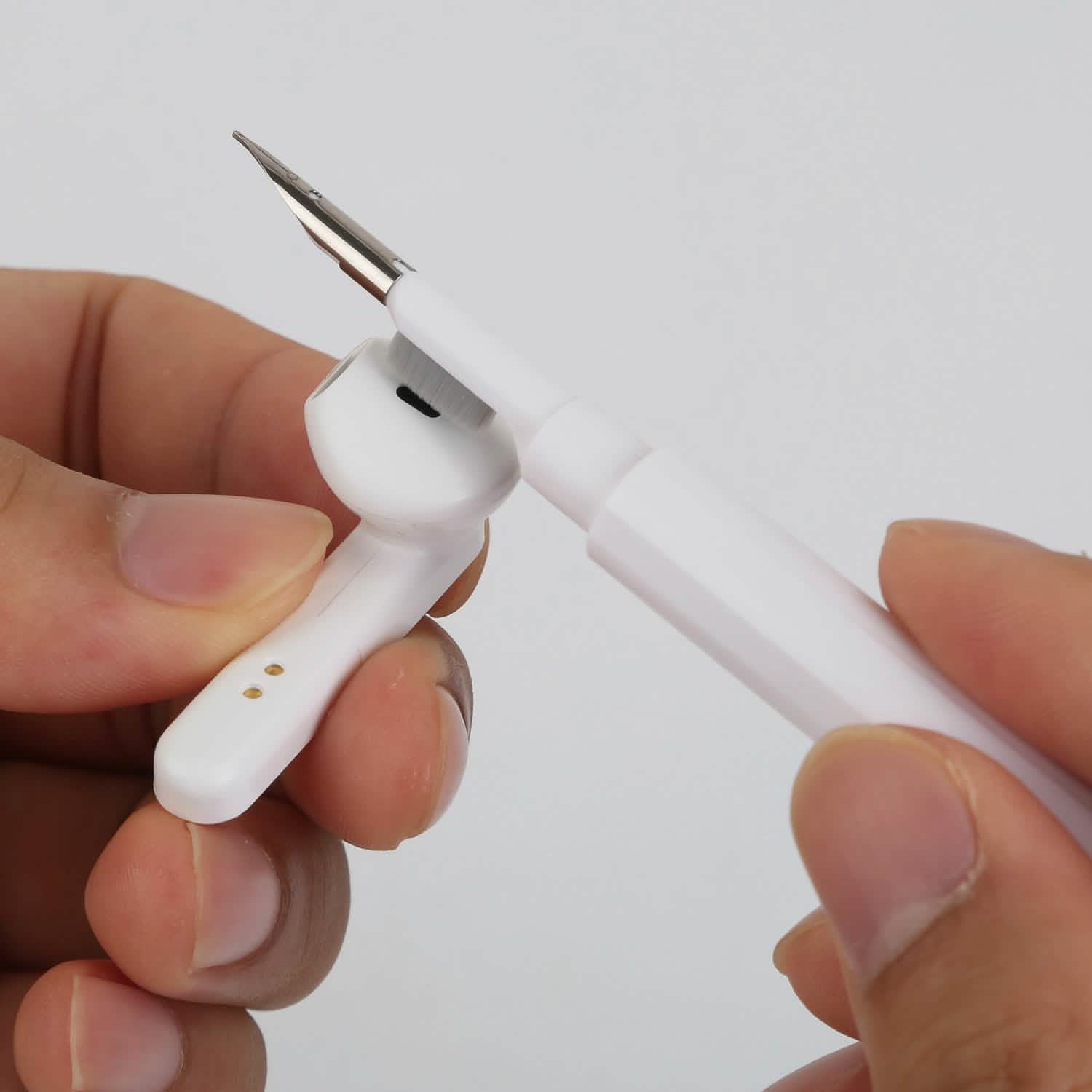 Cleaning Kit For Airpods, Charging Case, Camera, Phone Cleaner Pen Long and Short Fluff Brush