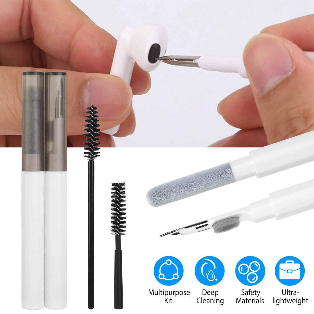 Cleaning Kit For Airpods, Charging Case, Camera, Phone Cleaner Pen Long and Short Fluff Brush