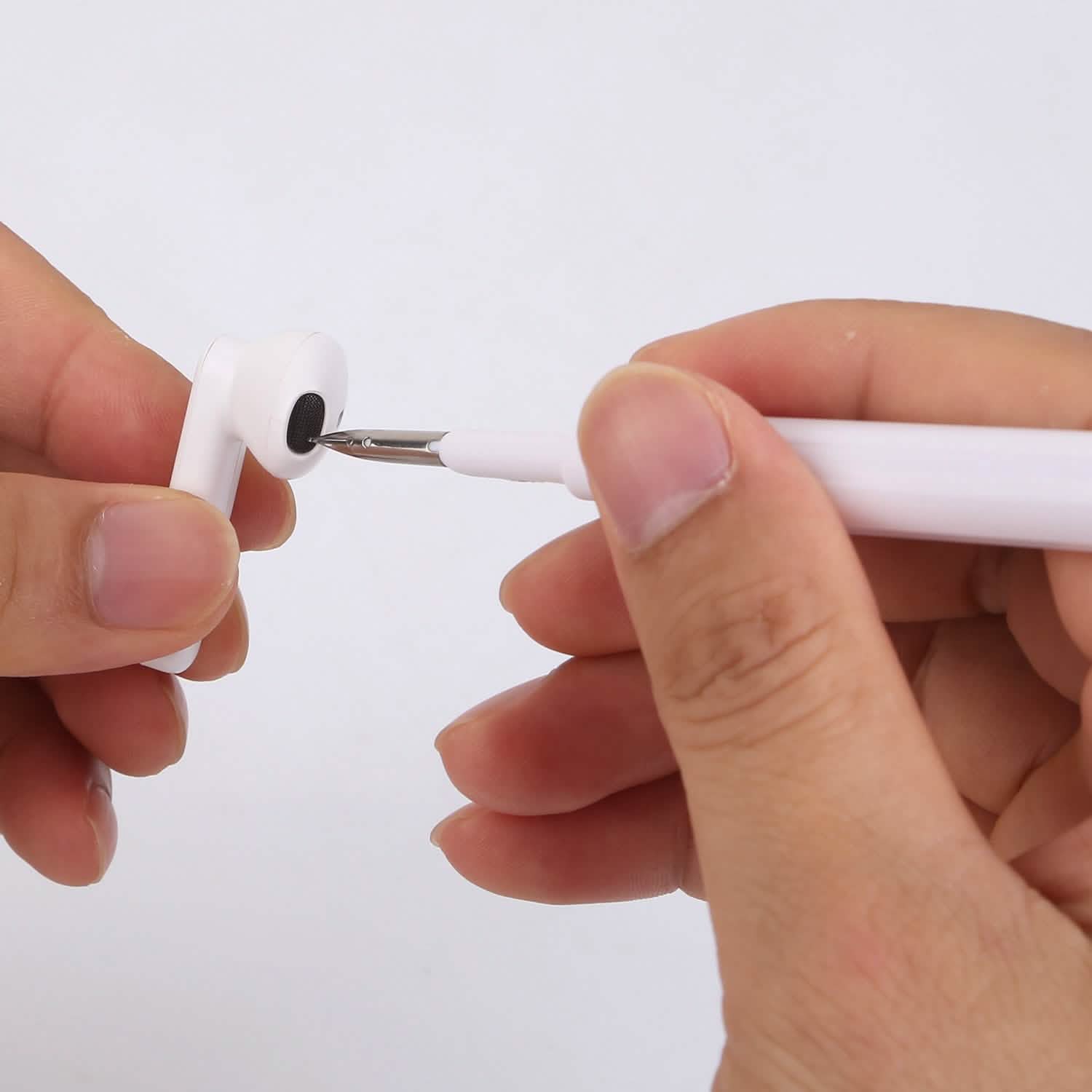 Cleaning Kit For Airpods, Charging Case, Camera, Phone Cleaner Pen Long and Short Fluff Brush