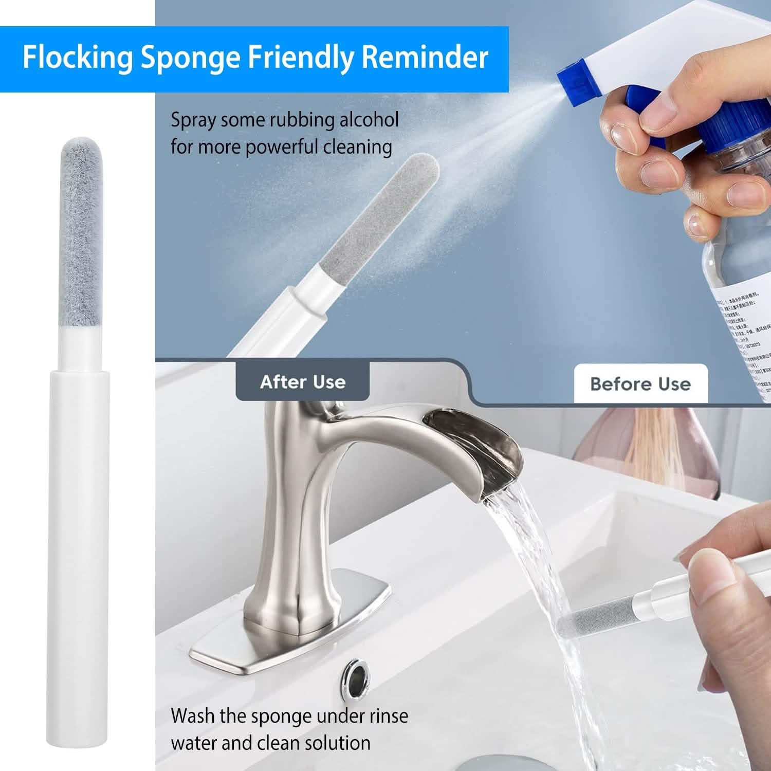 Cleaning Kit For Airpods, Charging Case, Camera, Phone Cleaner Pen Long and Short Fluff Brush