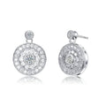 Clear Round Drop Earrings
