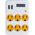 ClearMax 6 Outlet Adapter with 2 USB Ports