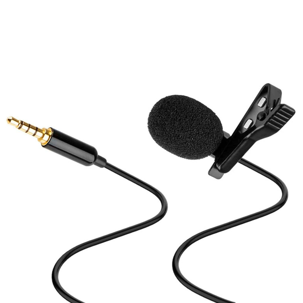 Clip On Microphone Hands Free Lavalier Lapel Mic