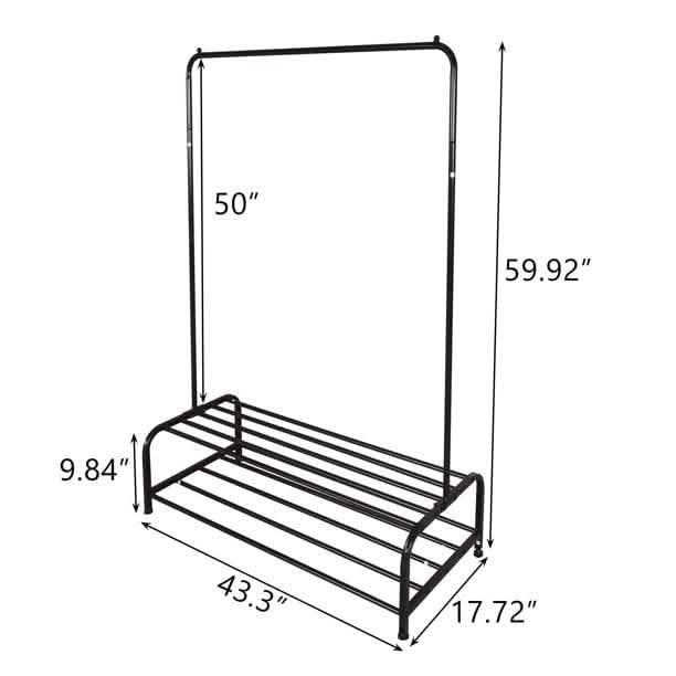 Clothing Garment Rack with Shelves