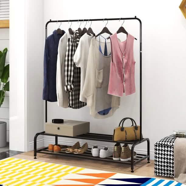 Clothing Garment Rack with Shelves