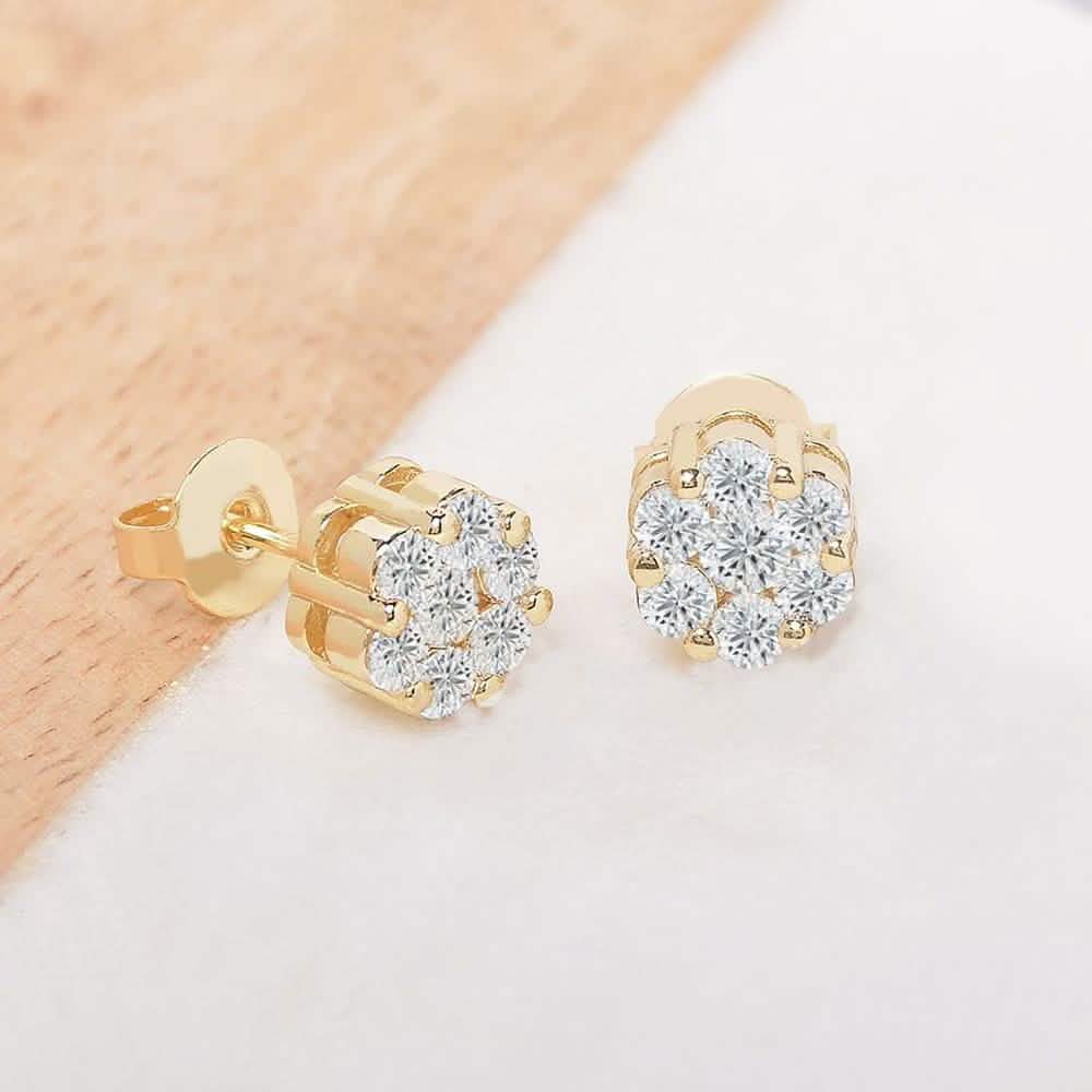 Cluster Flower Stud Earrings