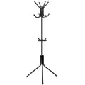 Coat & Hat Metal Rack Hanger Organizer Hooks with Stand