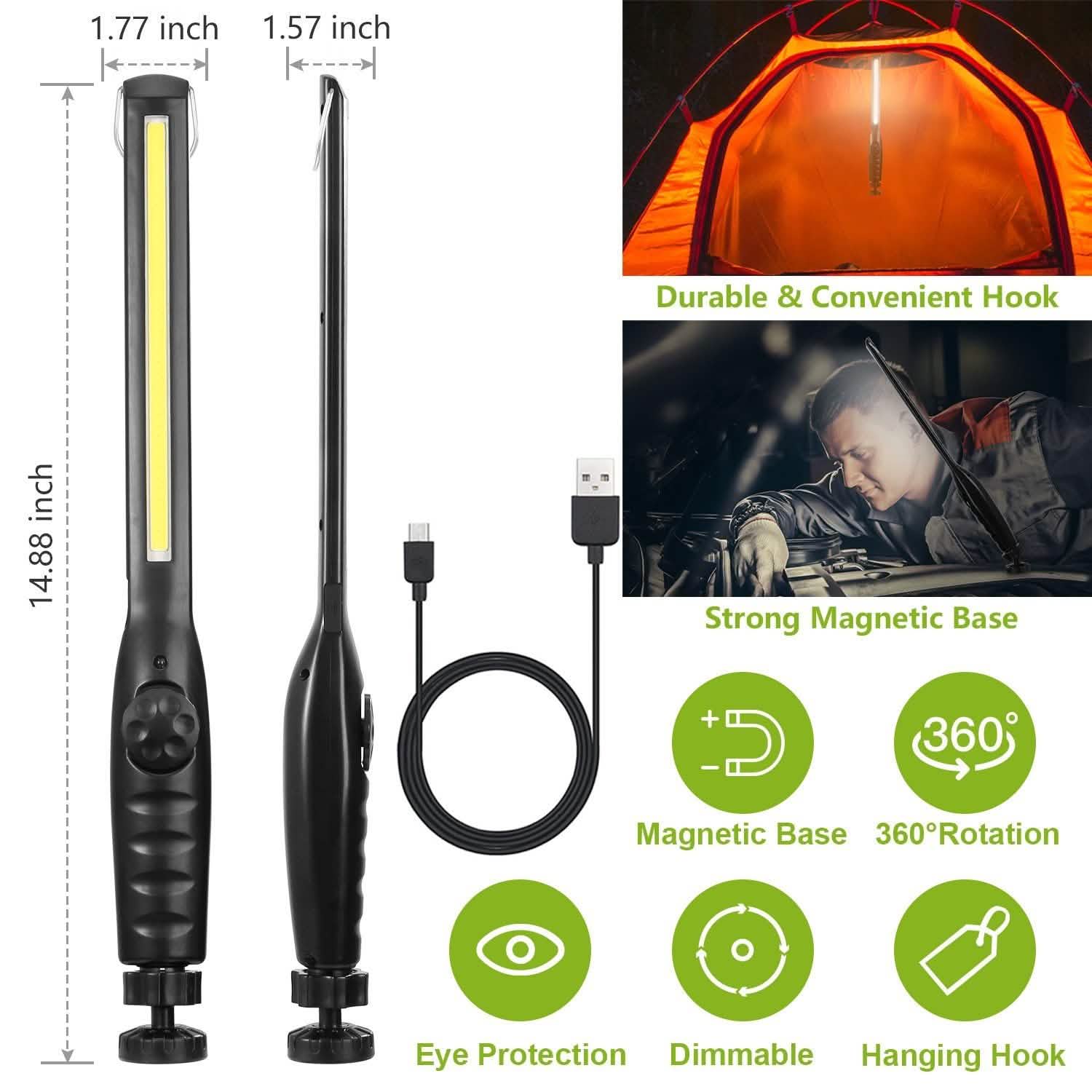 COB Work Light IPX4 Handheld Emergency LED Lamp