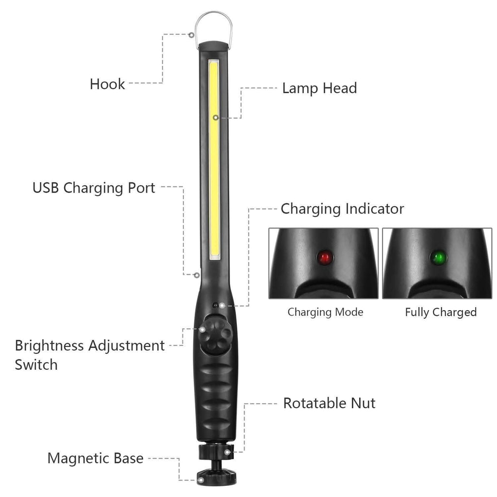 COB Work Light IPX4 Handheld Emergency LED Lamp