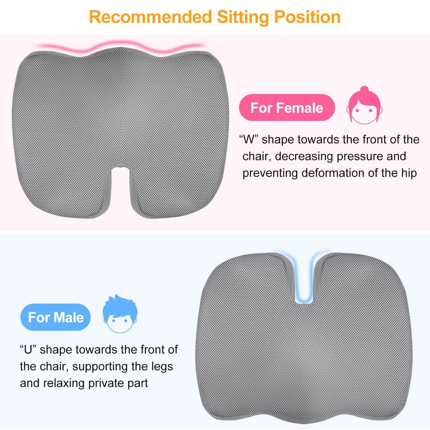 Coccyx Orthopedic Memory Foam Seat Cushion