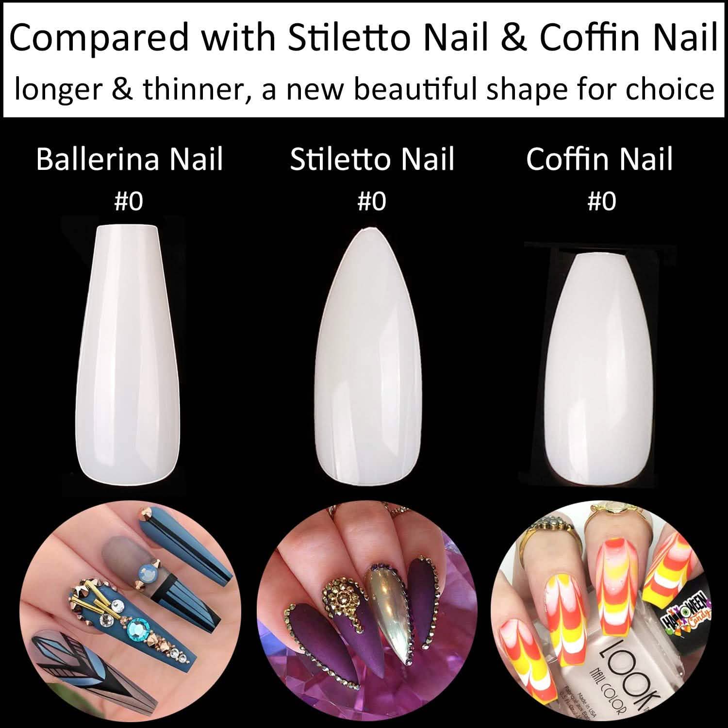 Coffin Long Fake Nails
