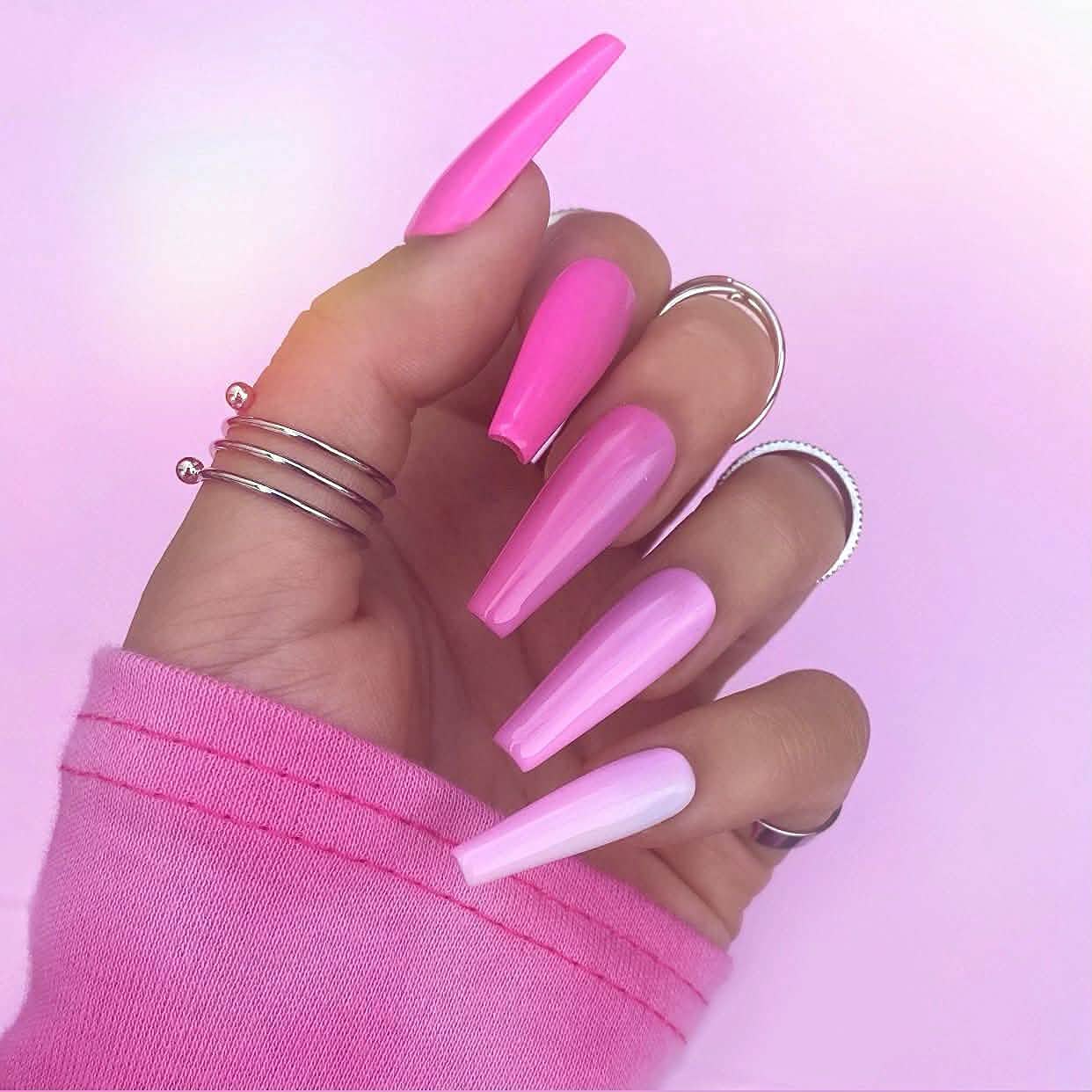 Coffin Long Fake Nails