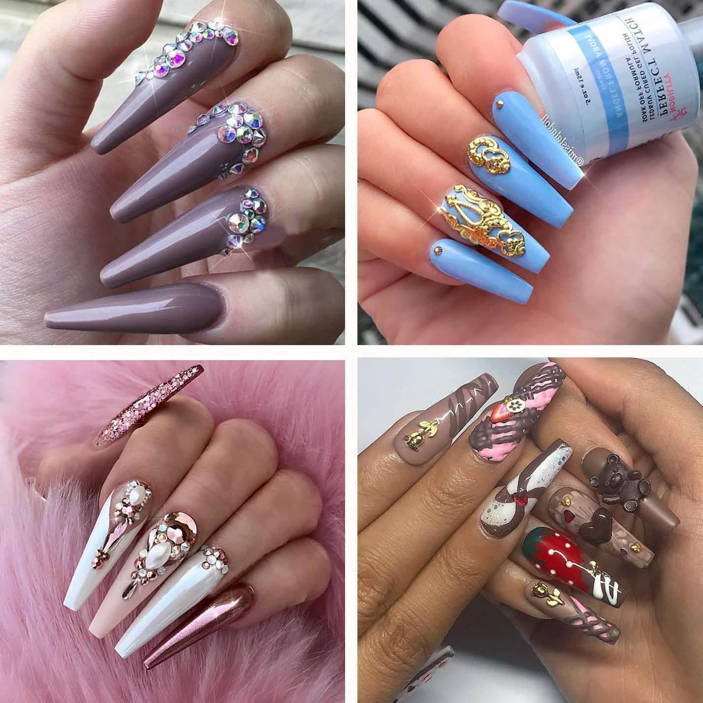 Coffin Long Fake Nails