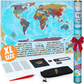 Coin Scratch Travel World Map and All Country Flags