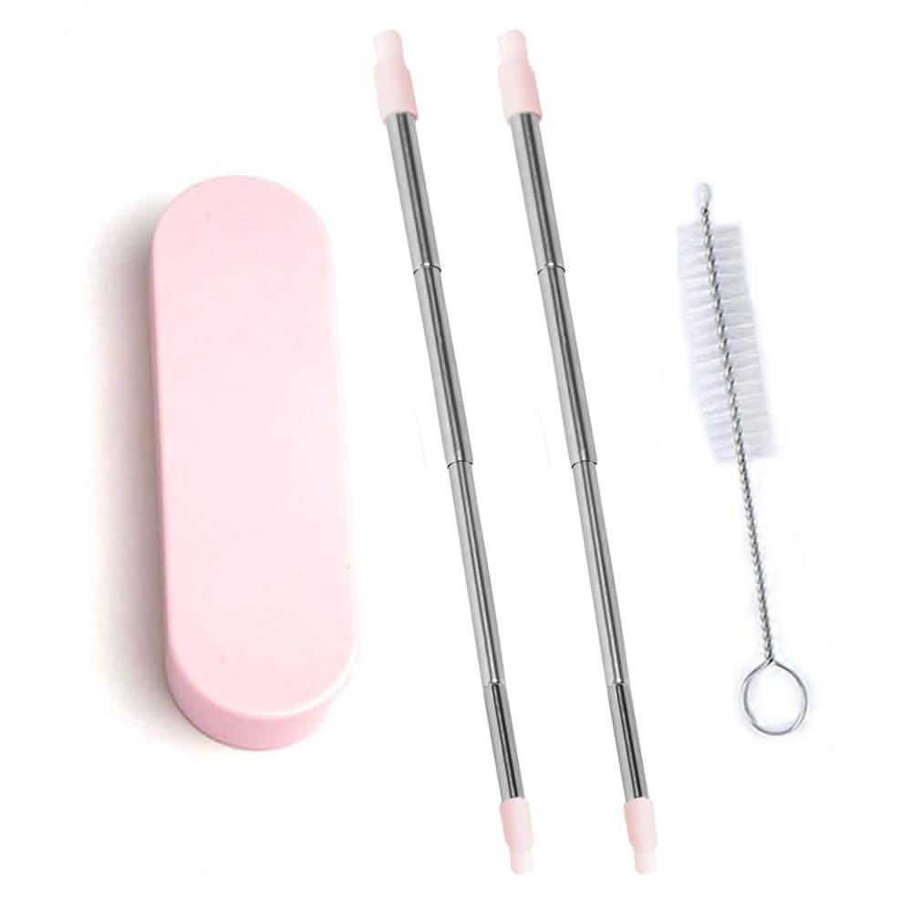 Collapsable Telescopic Reusable Drinkable Straw