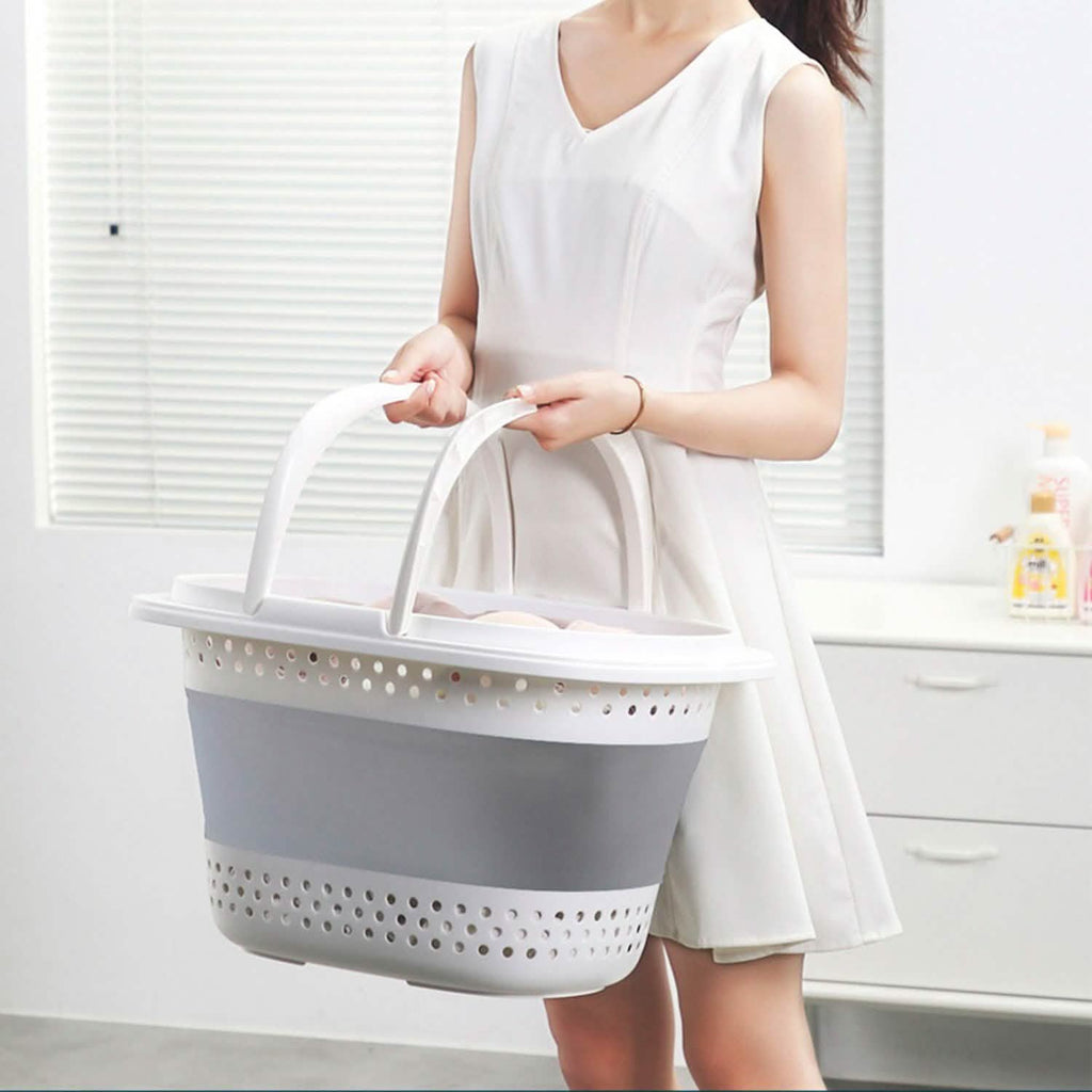 Collapsible Laundry Basket with Comfort Handle