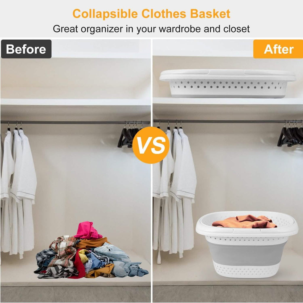 Collapsible Laundry Basket with Comfort Handle