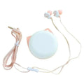 Colorful Cartoon Cute Cat Claw Earphones 3.5mm Jack Wired Simple Earphone Storage Modern Case Stereo in-Ear Headphone With Mic Best Gift For Girls And Kids