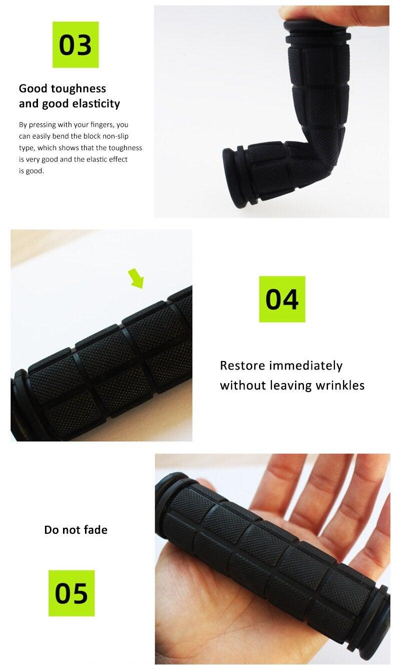 Colorful Cycling Handlebar Cover Bicycle Scooter Handle Bar Rubber Soft Durable Non-Slip End Grip Mountain Road Bicycle Handlebar Grips Specialized Replacement Bike Grips For Beach Scooter Mountain Bicycle