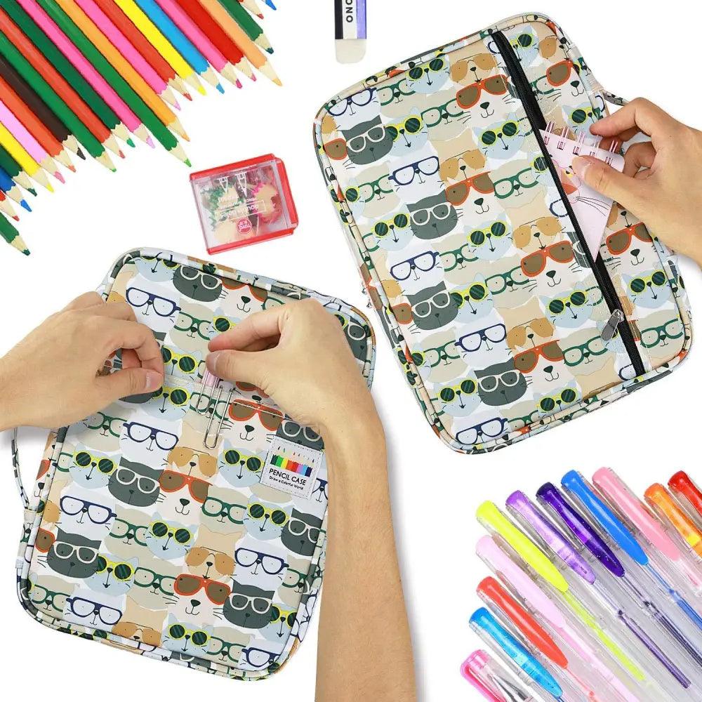 Colorful Large Capacity Pencil Bag Organizer Portable Multilayer Holder  Big Pencil Bag