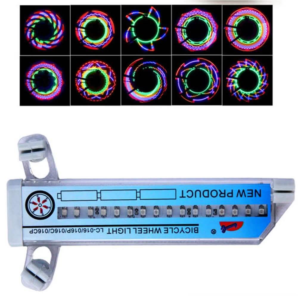 Colorful Rainbow 32 LED Wheel Signal Lights for Cycling Bikes Bicycles Outdoor