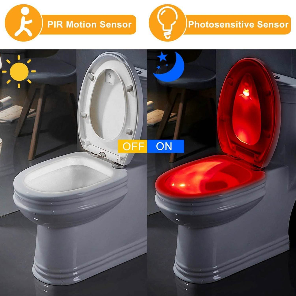 Colorful Toilet Bowl Motion Sensor Lights