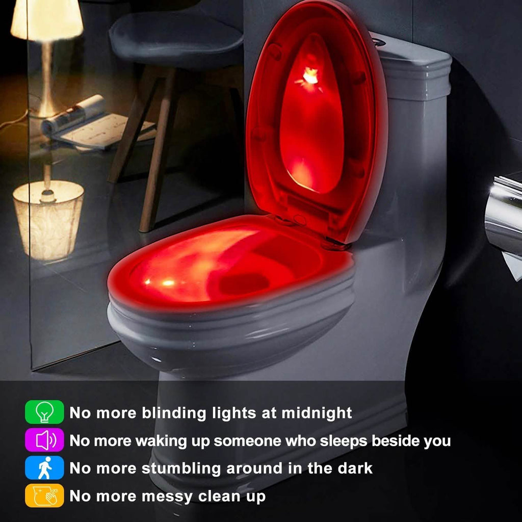 Colorful Toilet Bowl Motion Sensor Lights