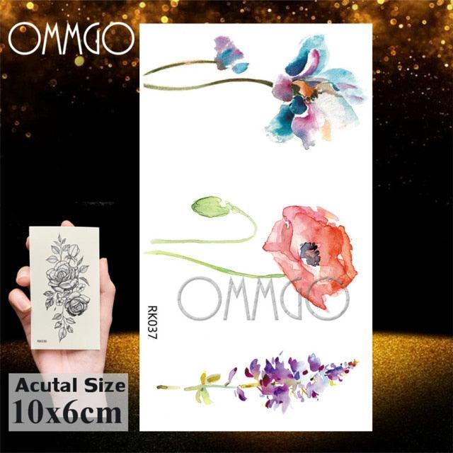 Colorful Tribal Tattoo Feather Temporary Tattoos Custom Waterproof Modern Tatoos Luxury Design