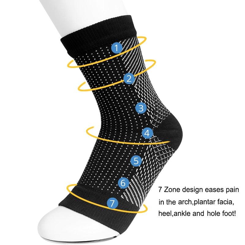 Comfort Foot Anti Fatigue Women Compression Socks Sleeve Elastic Men's Socks Women Relieve Swell Ankle Socks Ankle Compression Socks for Plantar Fasciitis Compression Socks For Men And Women