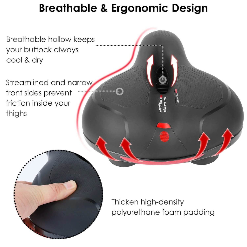 Comfortable Bike Seat Water Resistant MTB Bicycle Padded Saddle