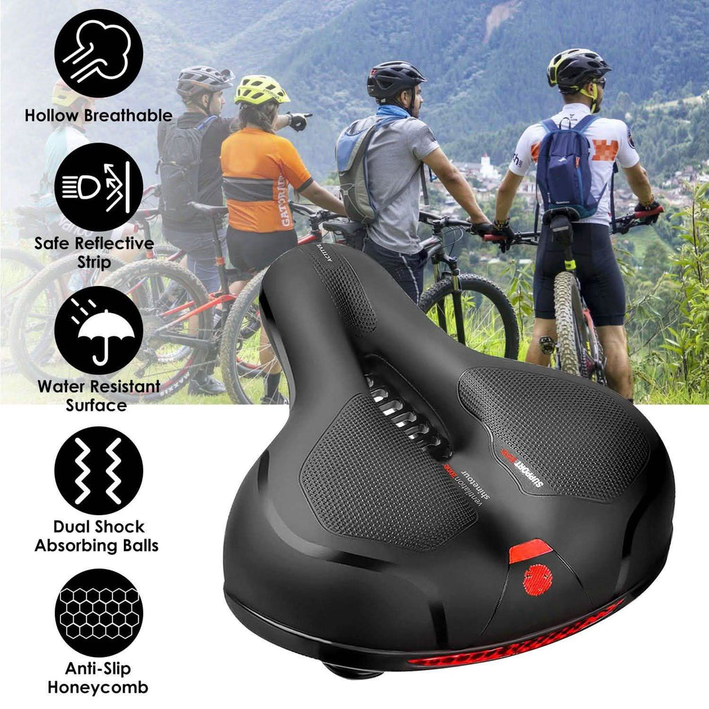 Comfortable Bike Seat Water Resistant MTB Bicycle Padded Saddle