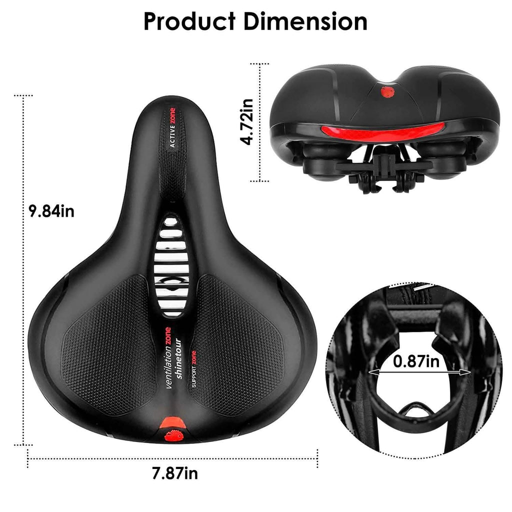 Comfortable Bike Seat Water Resistant MTB Bicycle Padded Saddle