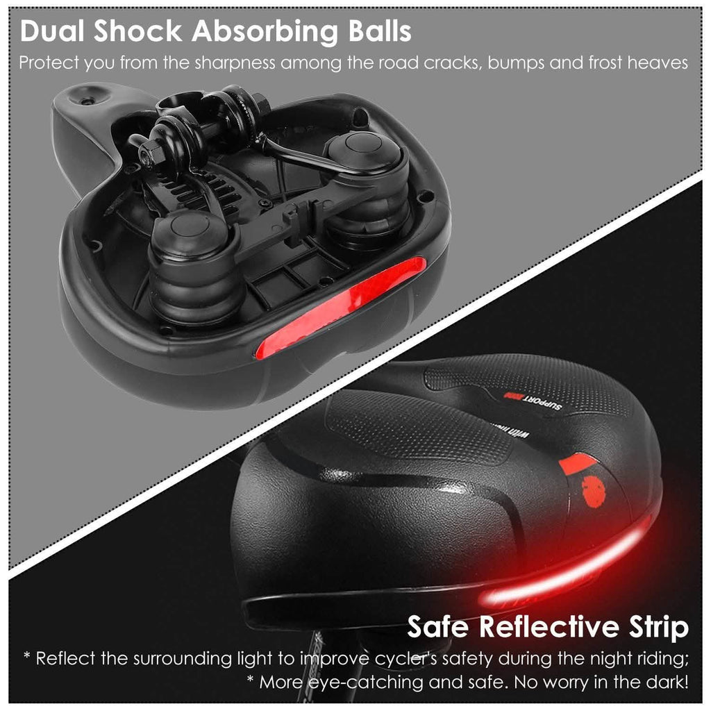 Comfortable Bike Seat Water Resistant MTB Bicycle Padded Saddle