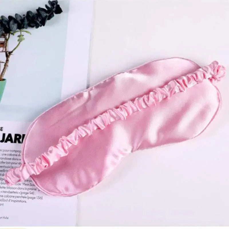 Comfortable Pink Silk Elegant Sleeping Mask Long Eyelash Sleeping Eye Mask Soft Sleeping Mask With Elastic Strap Breathable Lightweight Blindfold For Women Eye Cover Eyeshade With Luxury Bag