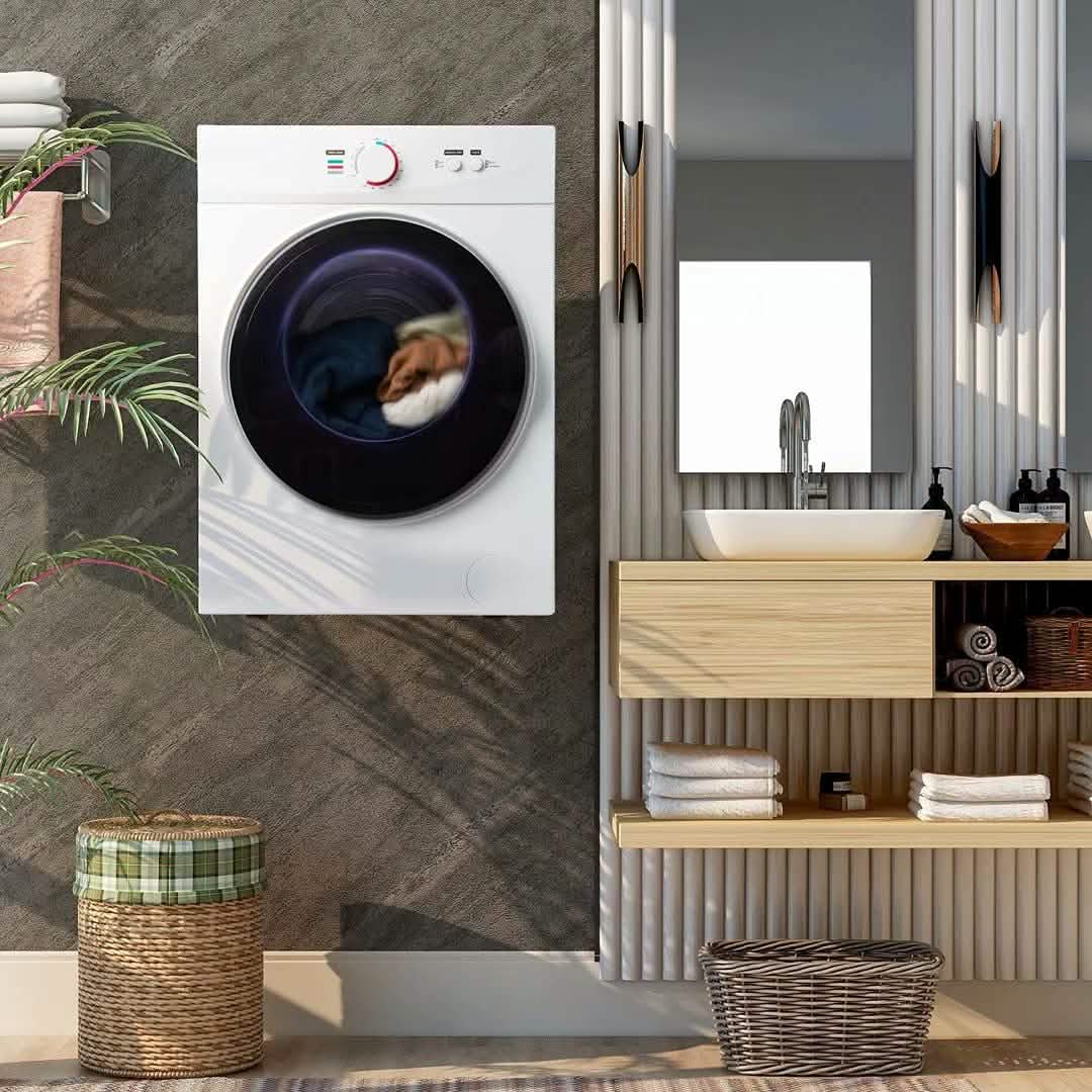 Compact Electric Clothes Dryer with Stainless Steel Tub