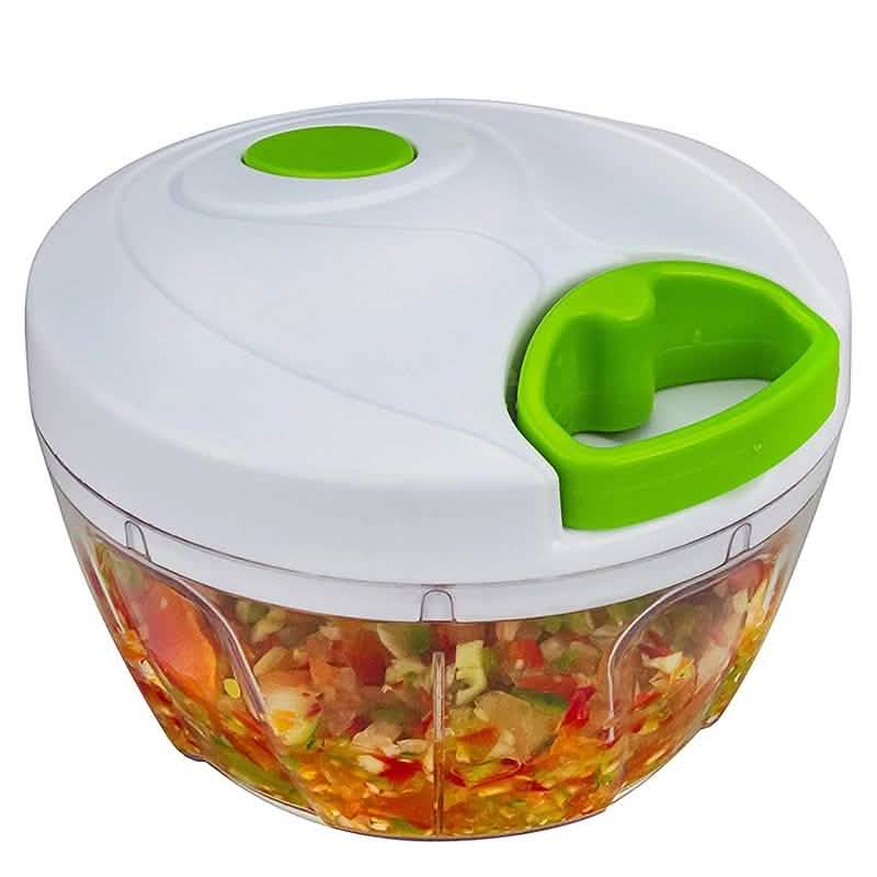 Compact & Powerful Hand Held Vegetable and Fruit Chopper and Slicer