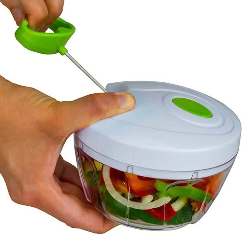 Compact & Powerful Hand Held Vegetable and Fruit Chopper and Slicer