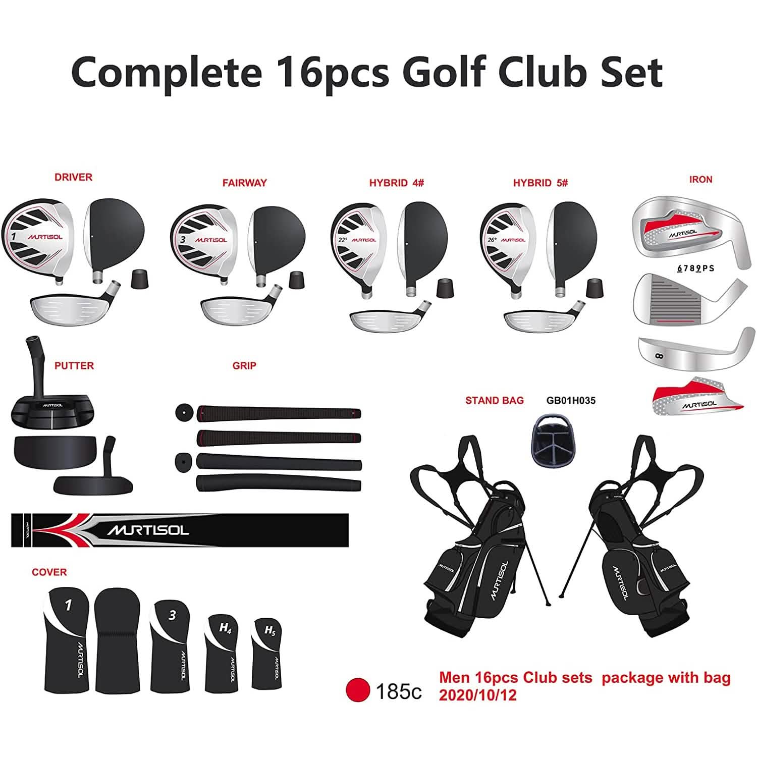 Complete Men's Golf Club Package Sets
