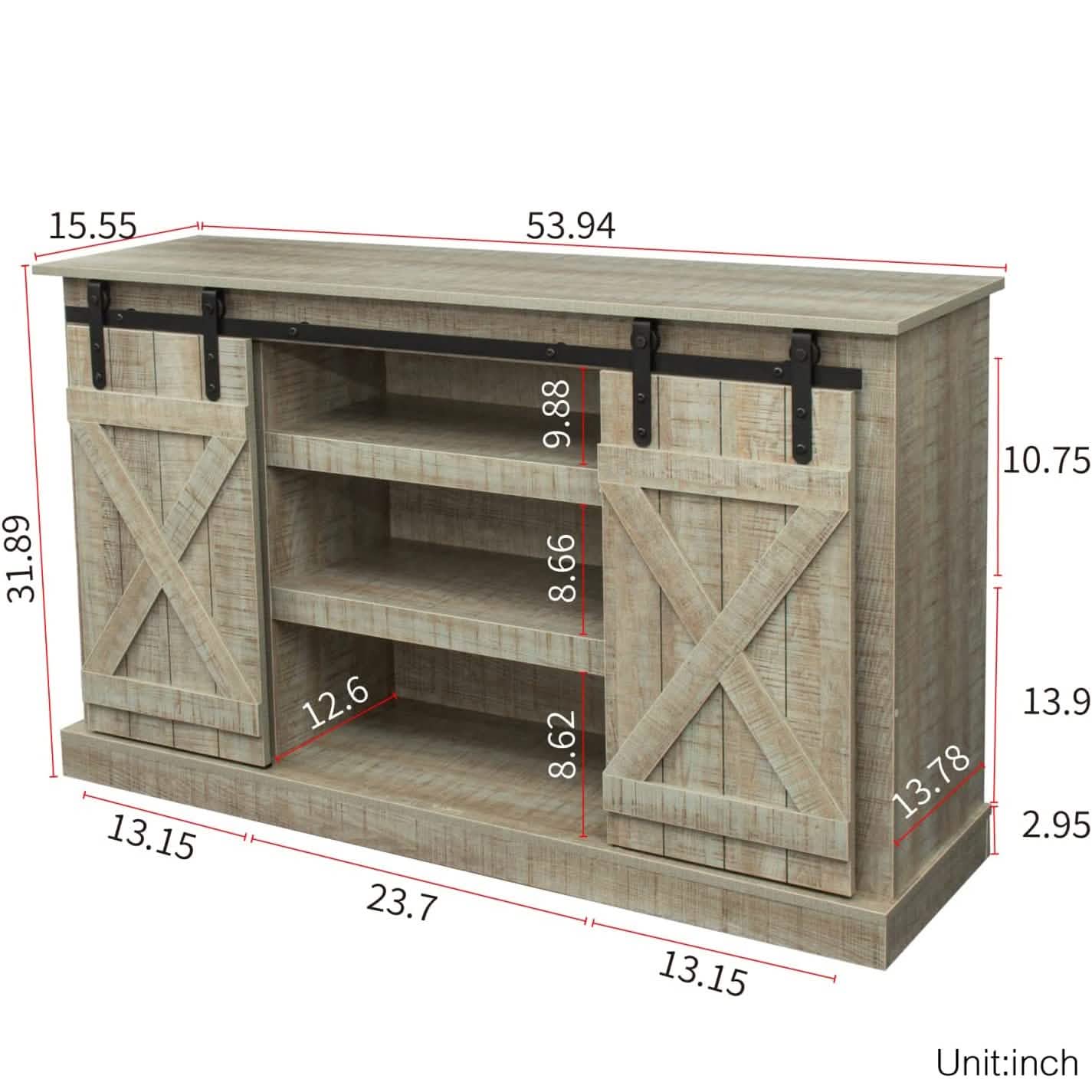 Console Table TV Cabinet with Locker