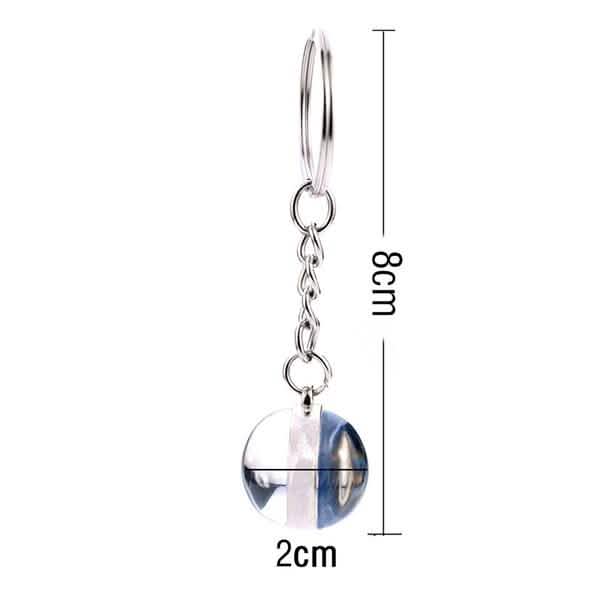 Constellation Double Side Cabochon Glass Ball Keychain